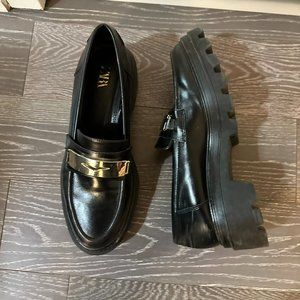 Black Zara Chunky Loafers